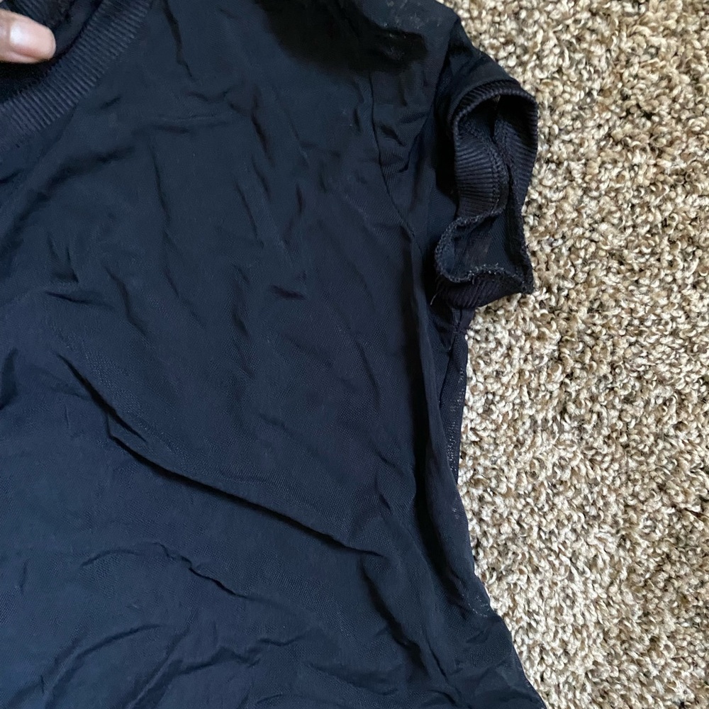 FOREVER 21 BLACK SHEER CROP TOP - Picture 4 of 6